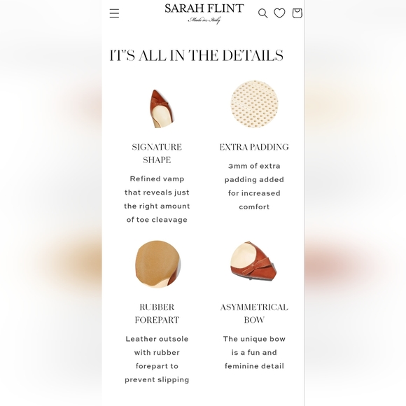 Sarah Flint Natalie Flats w Bow in Black Vachetta Size 10 (41) Made in Italy - Picture 14 of 16